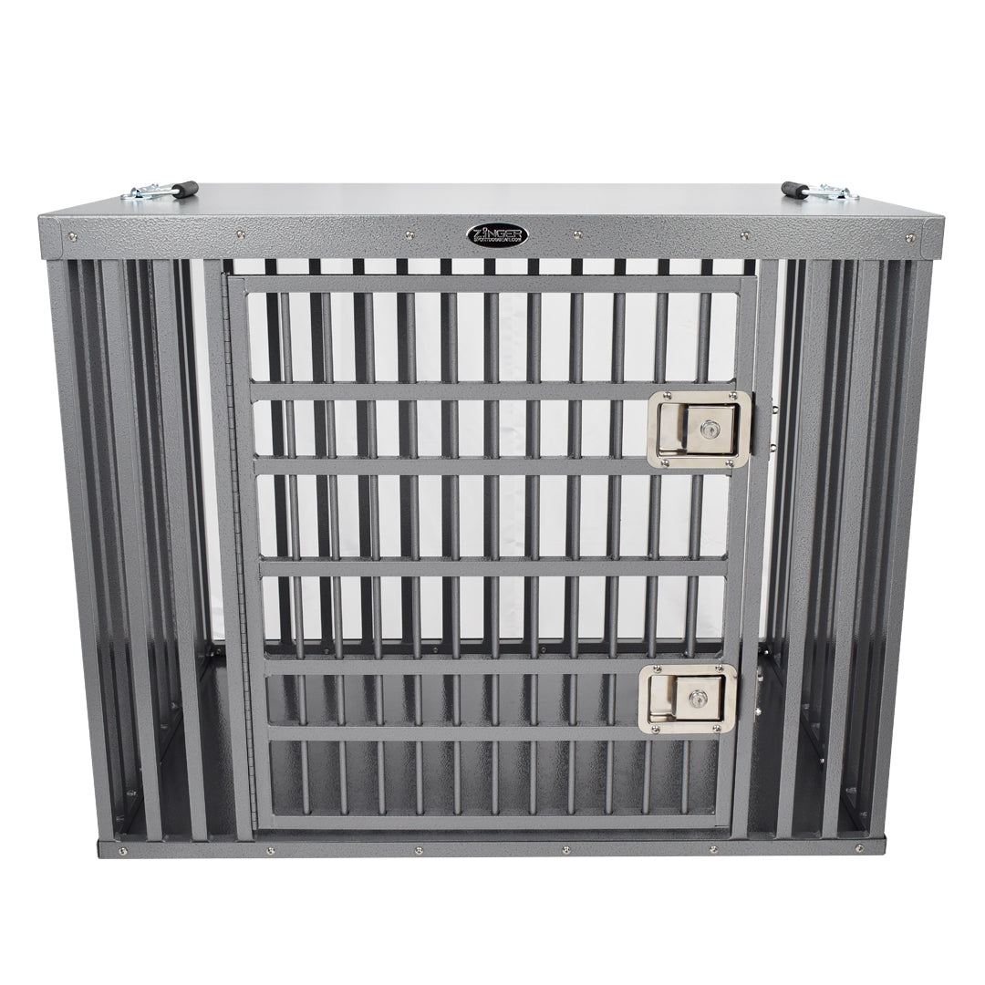 Heavy Duty Aluminum Dog Crate — Side/Side Entry by Zinger