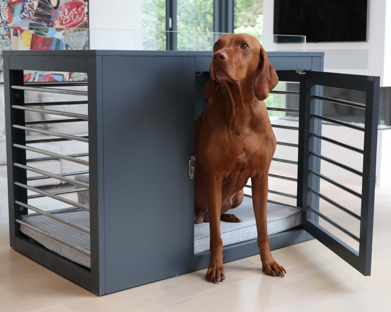 Moderno Architectural Dog Furniture Crate by Bowser's – Dog Crate