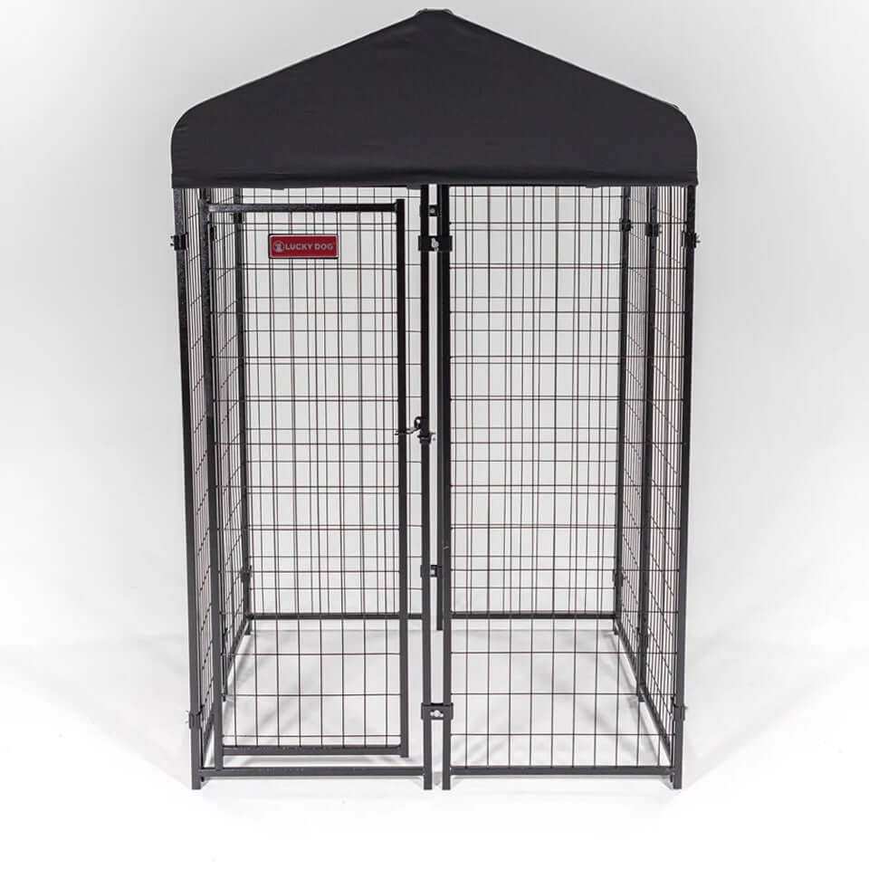 Lucky Dog STAY Series Studio Kennel Steel Grey 4 ft x 6 ft