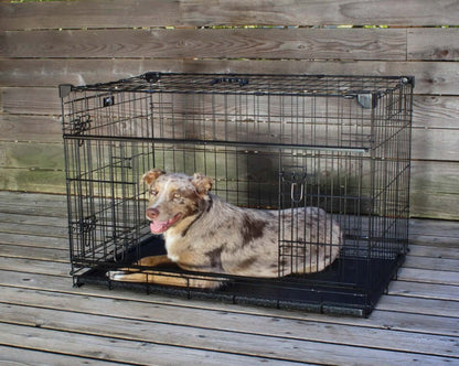 Space Saving Wire Dog Crate with Sliding Doors